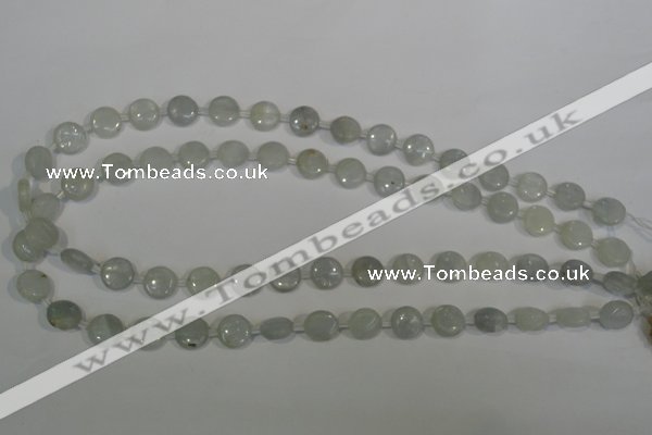 CCE10 15.5 inches 10mm flat round natural celestite gemstone beads