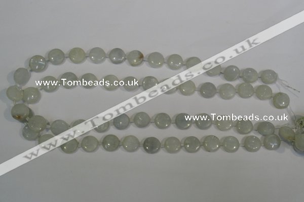 CCE11 15.5 inches 12mm flat round natural celestite gemstone beads