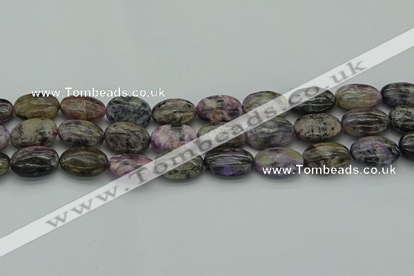 CCG104 15.5 inches 15*20mm oval charoite gemstone beads