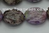 CCG105 15.5 inches 18*20mm oval charoite gemstone beads