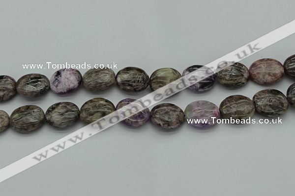 CCG105 15.5 inches 18*20mm oval charoite gemstone beads