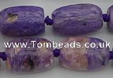 CCG114 15.5 inches 15*20mm drum charoite gemstone beads