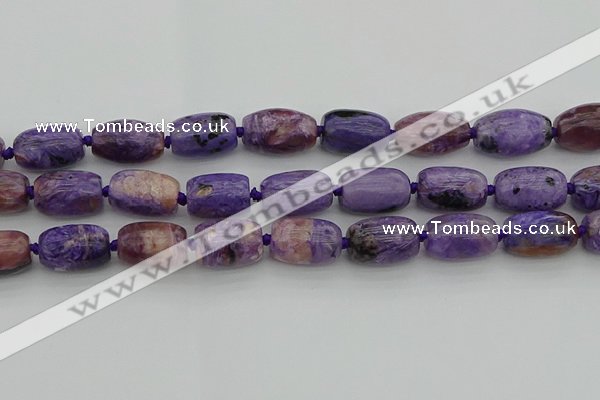 CCG114 15.5 inches 15*20mm drum charoite gemstone beads