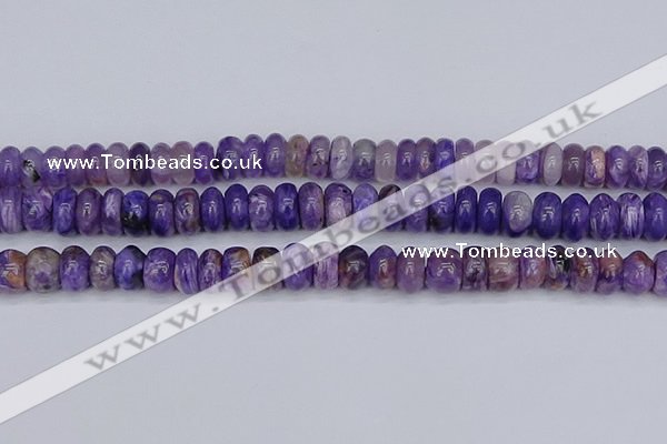 CCG117 15.5 inches 5*9mm rondelle charoite gemstone beads