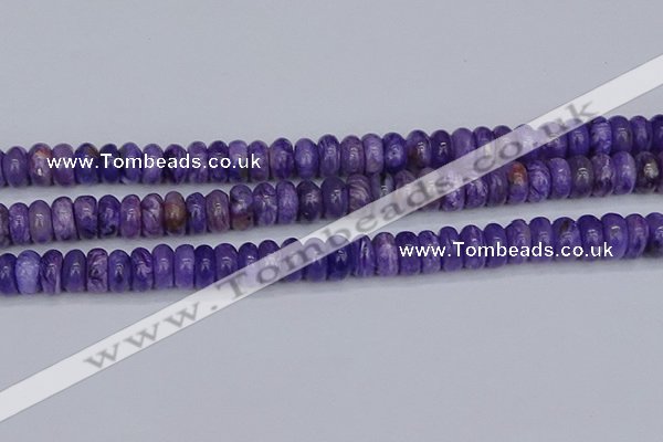 CCG122 15.5 inches 5*9mm rondelle charoite gemstone beads