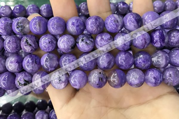 CCG150 15.5 inches 12mm round charoite gemstone beads