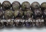 CCG22 15.5 inches 12mm round natural charoite gemstone beads