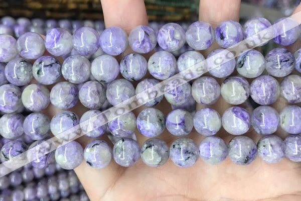 CCG321 15.5 inches 10mm round natural charoite beads wholesale