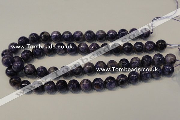 CCG34 15.5 inches 14mm round natural charoite gemstone beads