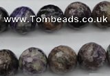 CCG55 15.5 inches 14mm faceted round natural charoite beads