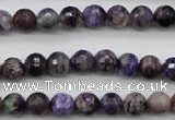 CCG56 15.5 inches 7mm faceted round natural charoite beads