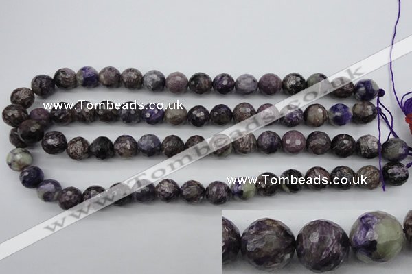 CCG57 15.5 inches 9mm faceted round natural charoite beads