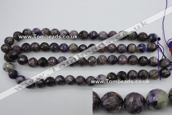 CCG58 15.5 inches 11mm faceted round natural charoite beads