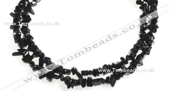 CCH02 35 inches black agate chips gemstone beads wholesale