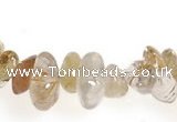 CCH11 16 inches quartz rutilated chips gemstone beads wholesale