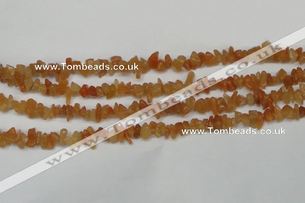 CCH201 34 inches 3*5mm red aventurine chips gemstone beads wholesale