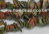 CCH203 34 inches 3*5mm unakite chips gemstone beads wholesale