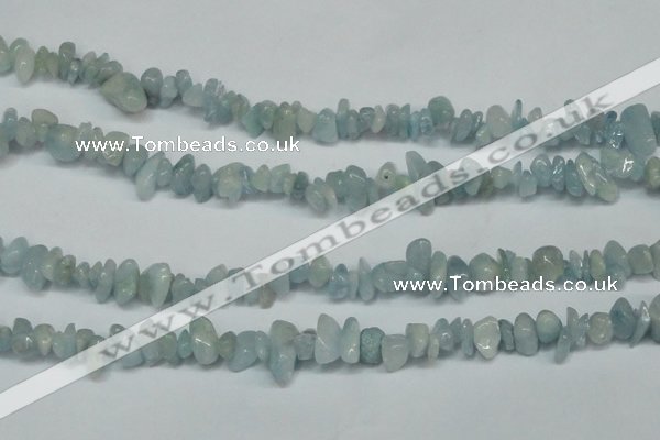 CCH215 34 inches 5*8mm aquamarine chips gemstone beads wholesale