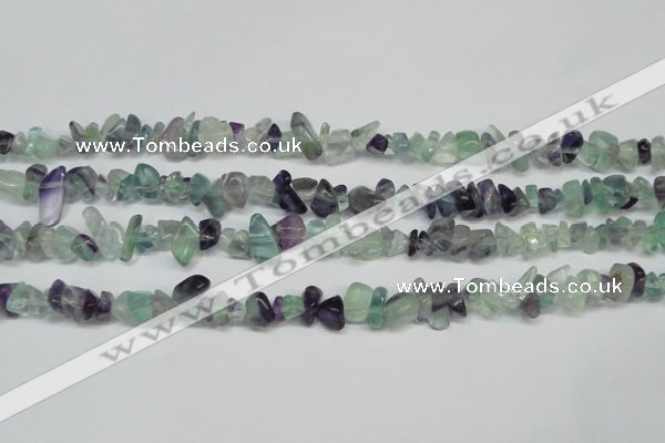 CCH216 34 inches 5*8mm fluorite chips gemstone beads wholesale