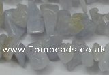 CCH218 34 inches 5*8mm blue chalcedony chips gemstone beads wholesale