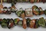 CCH225 34 inches 5*8mm unakite chips gemstone beads wholesale