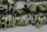 CCH228 34 inches 5*8mm dalmatian jasper chips gemstone beads wholesale