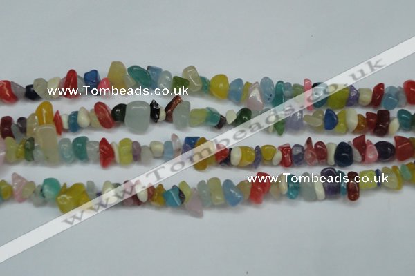 CCH236 34 inches 5*8mm mixed candy jade chips beads wholesale