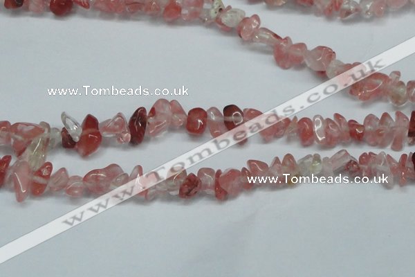 CCH237 34 inches 5*8mm cherry quartz chips beads wholesale