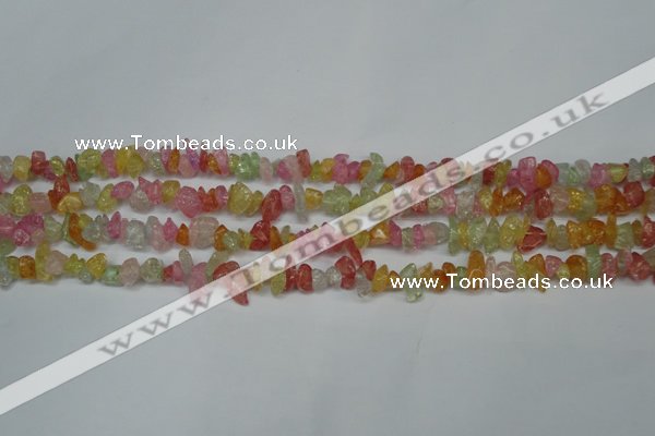 CCH261 34 inches 4*6mm synthetic crack crystal chips beads wholesale