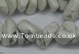 CCH280 34 inches 8*12mm white howlite turquoise chips beads wholesale