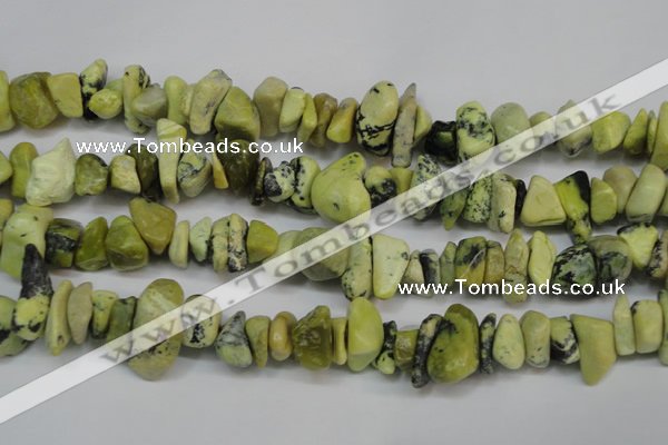 CCH281 34 inches 8*12mm yellow howlite turquoise chips beads wholesale