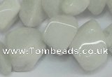 CCH285 34 inches 8*12mm milky jade chips gemstone beads wholesale