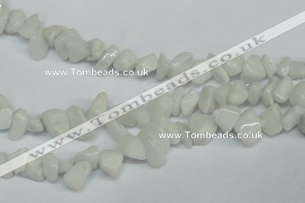 CCH285 34 inches 8*12mm milky jade chips gemstone beads wholesale