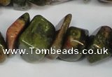 CCH296 34 inches 8*12mm unakite chips gemstone beads wholesale