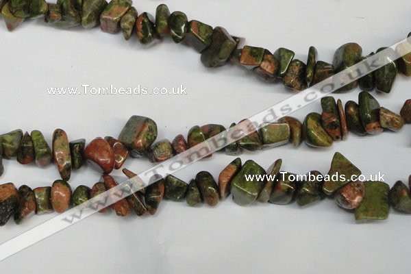 CCH296 34 inches 8*12mm unakite chips gemstone beads wholesale