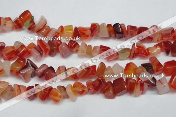 CCH303 34 inches 8*12mm red agate chips gemstone beads wholesale