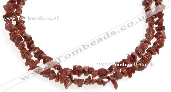 CCH31 34 inches gold sand stone chips gemstone beads wholesale