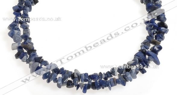 CCH33 35 inches blue sodalite chips gemstone beads wholesale