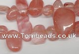 CCH334 15.5 inches 10*15mm cherry quartz chips beads wholesale