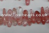 CCH341 15.5 inches 5*20mm cherry quartz chips beads wholesale