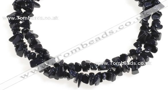 CCH41 35 inches blue sand stone chips gemstone beads wholesale