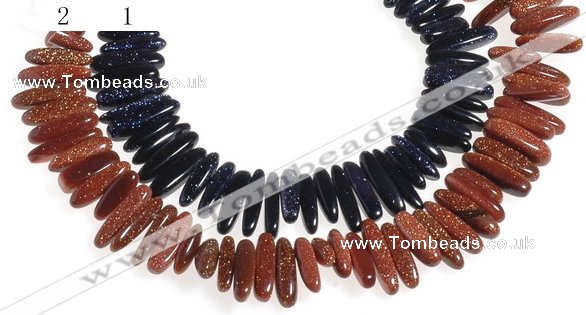 CCH42 16 inches goldstone chips gemstone beads wholesale