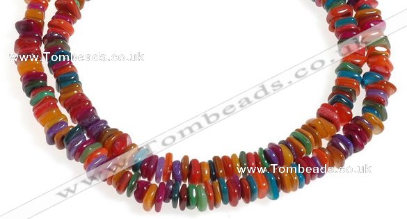 CCH44 32 inches multi color shell chips beads wholesale