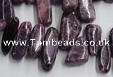 CCH502 15.5 inches 6*15mm - 8*28mm kunzite chips beads