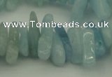 CCH603 15.5 inches 3*12mm - 4*16mm aquamarine chips gemstone beads