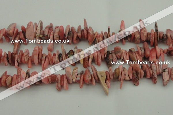 CCH604 15.5 inches 3*12mm - 4*16mm rhodochrosite chips gemstone beads