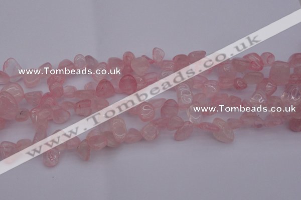 CCH611 15.5 inches 6*8mm - 10*14mm rose quartz chips gemstone beads