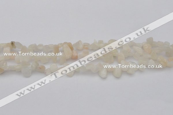 CCH624 15.5 inches 6*8mm - 10*14mm white moonstone chips beads