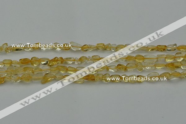 CCH672 15.5 inches 4*6mm - 5*8mm citrine gemstone chips beads