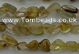 CCH673 15.5 inches 4*6mm - 5*8mm golden rutilated quartz chips beads